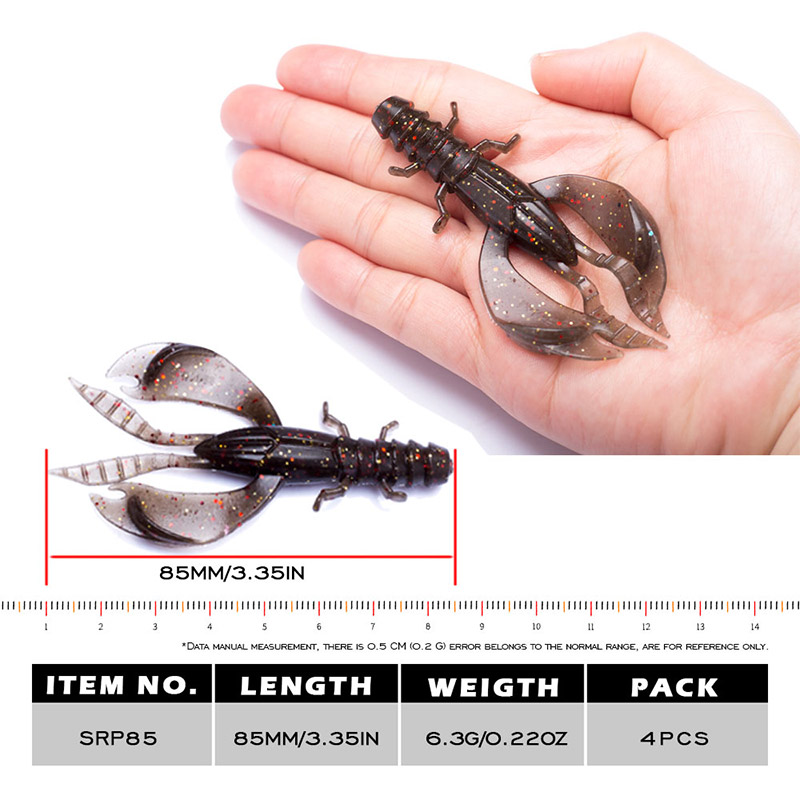 Lot de 4/8 leurres souples en  - Fishing Lure Swimbait avis et prix