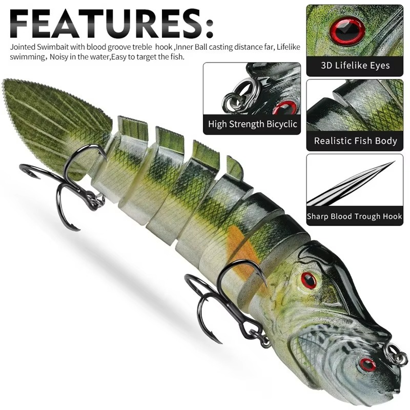 Leurre réaliste à 8 articulati - Fishing Lure Popper avis et prix